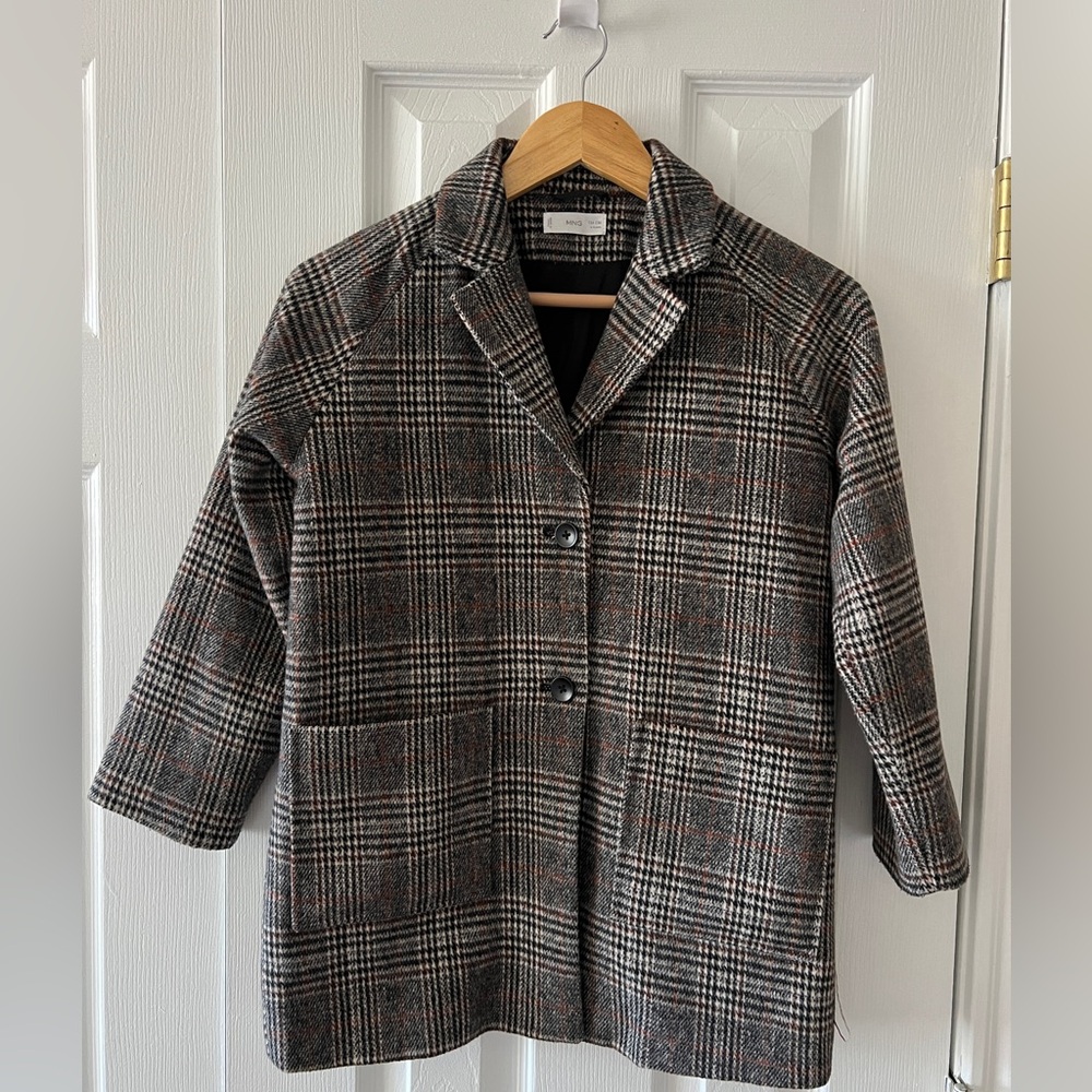 Mango Houndstooth coat size 9 years old 134 cm